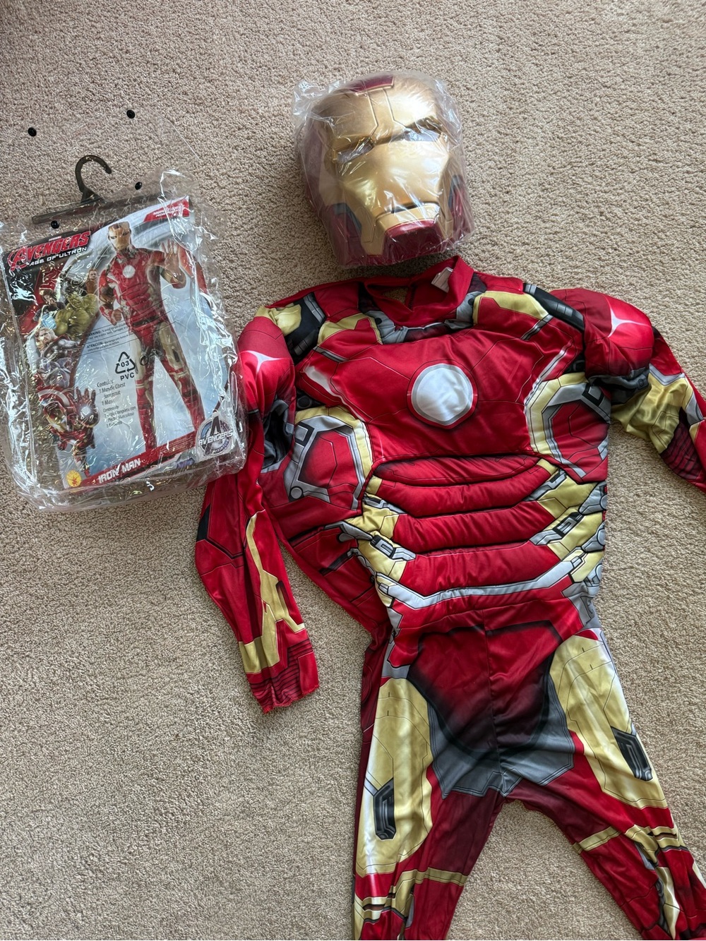 ADULT Iron Man Costume in Red and Gold with Helmet